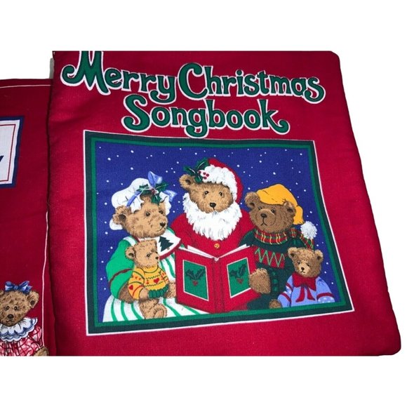 Children's Cloth / Fabric Books- Set of 2 Christmas Songbook & Learning with Te - Picture 3 of 7